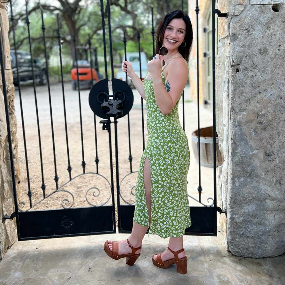 Reformation Floral Print Midi Dress | Size 4